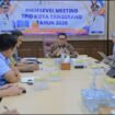 Wakil Walikota Tangerang, Maryono, Saat memimpin High Level Meeting TPID, Di Gedung Pusat Pemerintahan Kota Tangerang, Banten 
