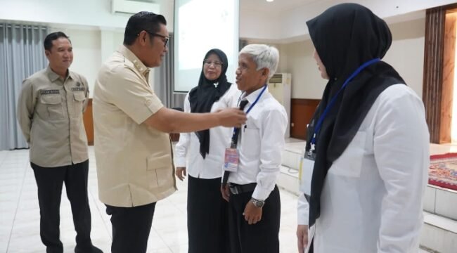 Wakil Walikota Tangerang, Maryono, saat menghadiri acara penutupan Bakal Calon  Kepala Sekolah (BCKS) Kota Tangerang 2026 di Balai Guru dan Tenaga Kependidikan Provinsi Banten, Parung, Bogor 